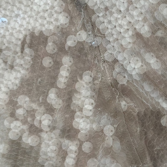 Staud Eton Mini Dress Moon Tan Sequin Embellished - Size Large - Picture 9 of 14